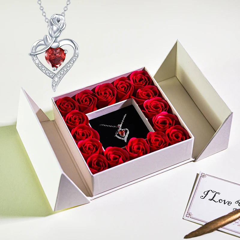 Rose Necklace Gift Box