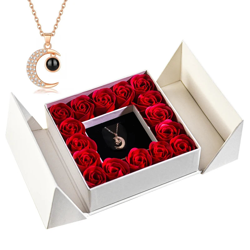Rose Necklace Gift Box